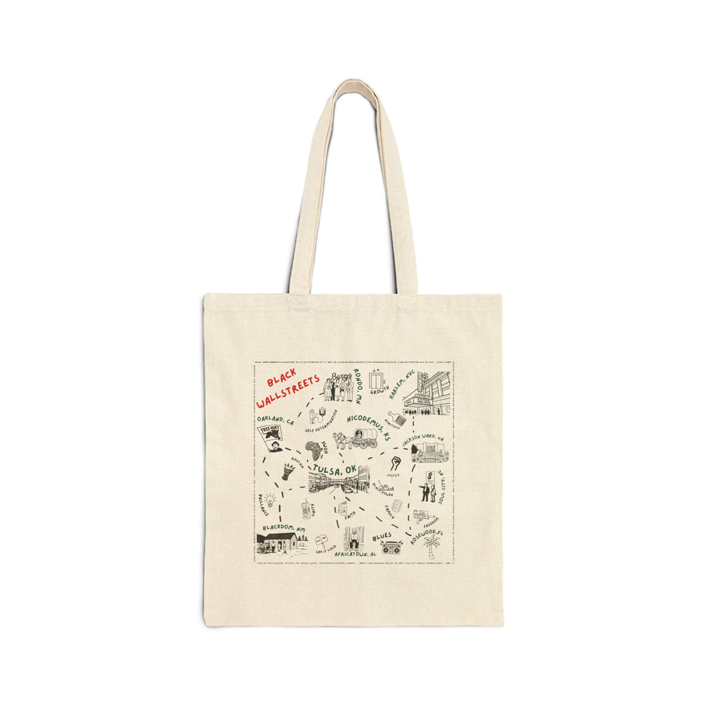 Canvas Tote Bag — The Black Wallstreets Vintage Map Cotton Market Tote